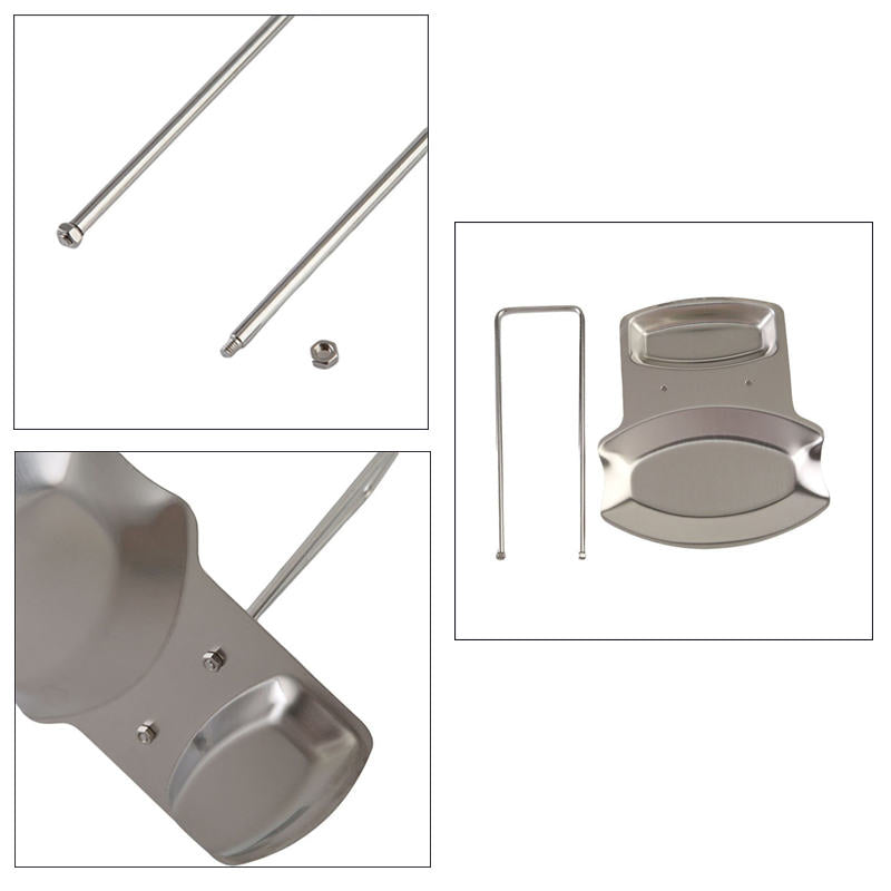 Home & LivingStainless Steel Pan Lid Holder for Pots and Spoon Rest Shelf Kitchen Storage Tool