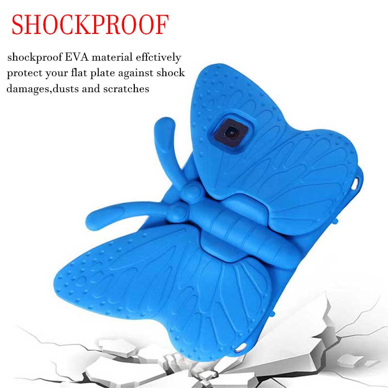 Butterfly Samsung Tablet Case for Galaxy Tab A8 10.5 Inch 2021 (SM-X200/SM-X205/SM-X207)-Blue