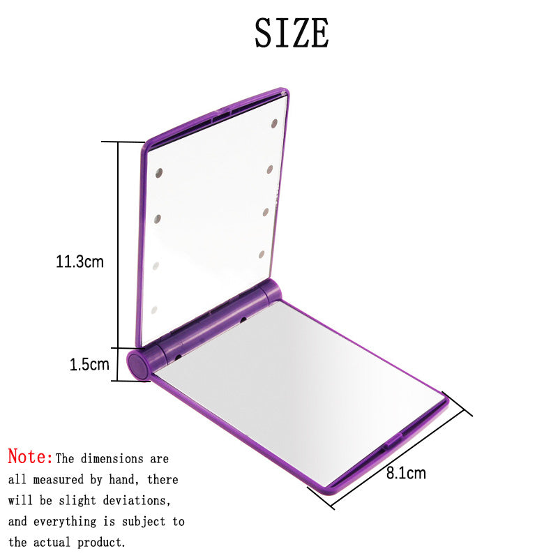 Home & LivingPortable LED Lighted Travel Makeup Mirror-Purple