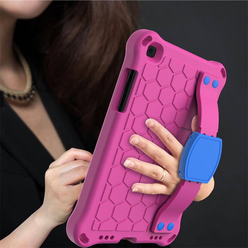 Hive SamSung Tab A 8.0 T380/T385/T387/T377/T330 Tablet Case Durable Stand Cover With Shoulder Strap-RoseBlue