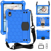 Hive iPad Case For iPad Mini 6 Durable Stand Cover With Shoulder Strap-BlueBlack