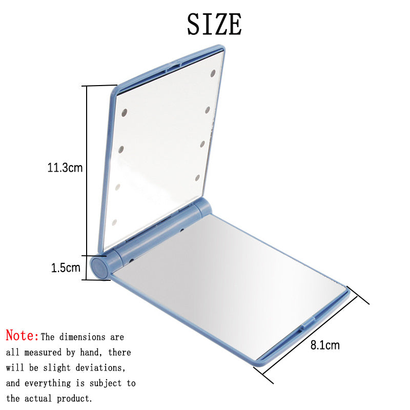 Home & LivingPortable LED Lighted Travel Makeup Mirror-Sky Blue