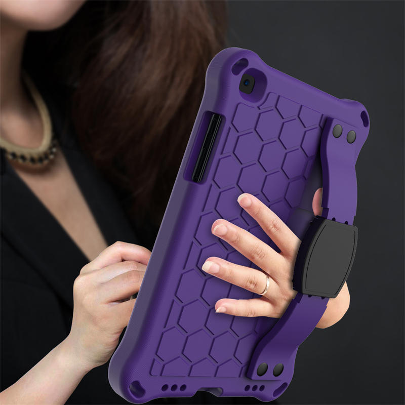 Hive SamSung Tab A 8.0 T380/T385/T387/T377/T330 Tablet Case Durable Stand Cover With Shoulder Strap-PurpleBlack