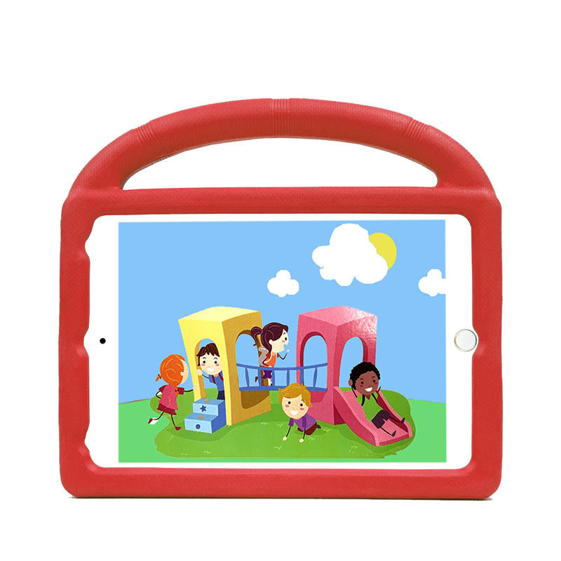 Wheel iPad Case For iPad Mini 1/2/3/4/5 Shockproof Stand Cover With Handle Stand-Red