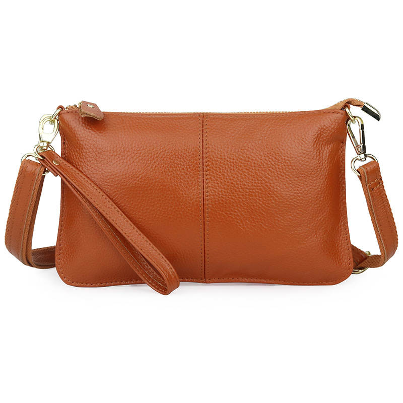 Leather Clutch Small Envelope Crossbody Bags for Women-NaturalYellow