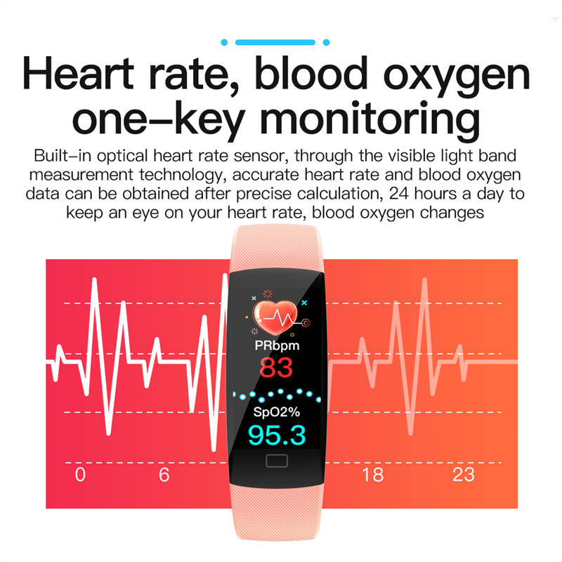 F64T Smart Watch Fitness Tracker with Blood Oxygen Heart Rate Temperature Monitor-Purple