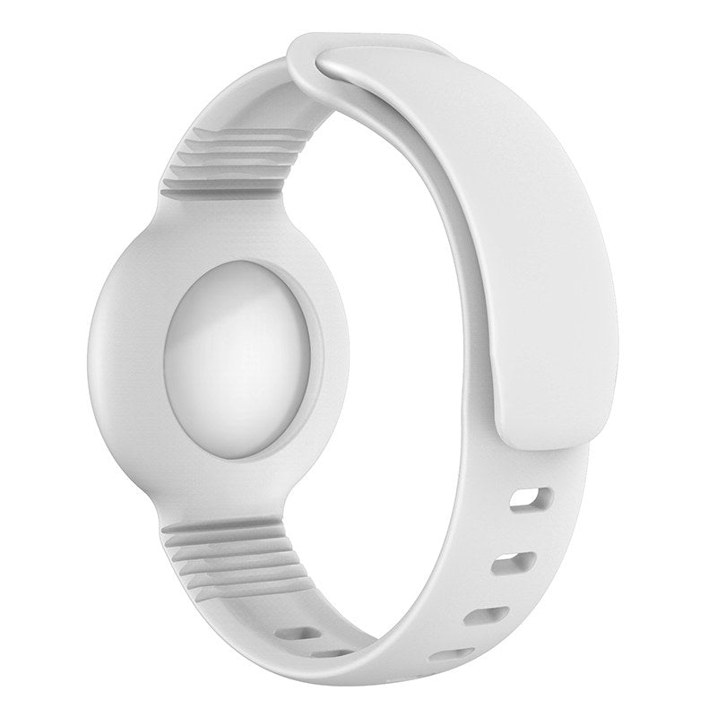 Apple Airtags Watch Strap Silicone Protective Sleeve-White