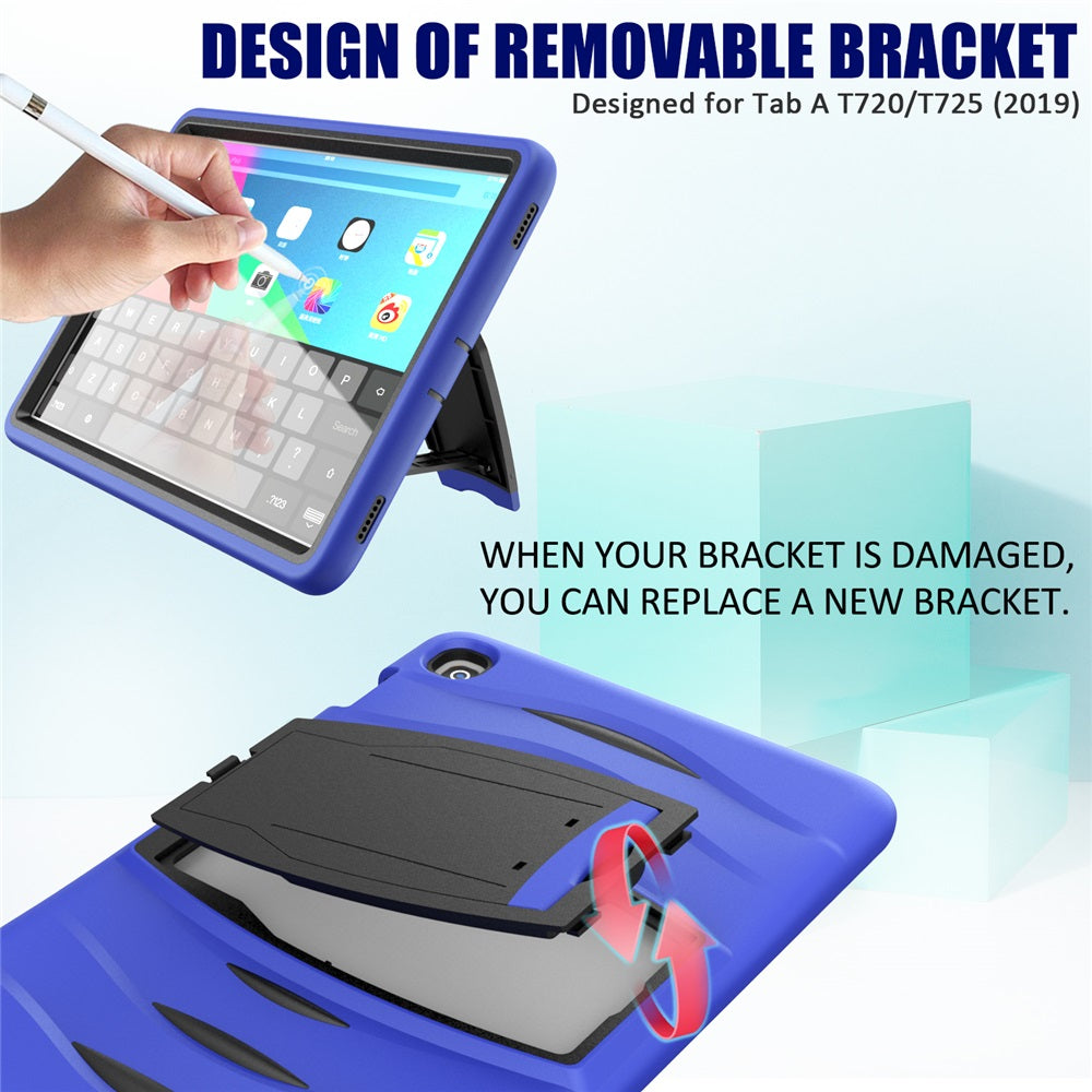 Shock Wave Kickstand Case Anti-Fall Protection For Samsung Tab S5E 10.5 T720/T725(2019)-Blue