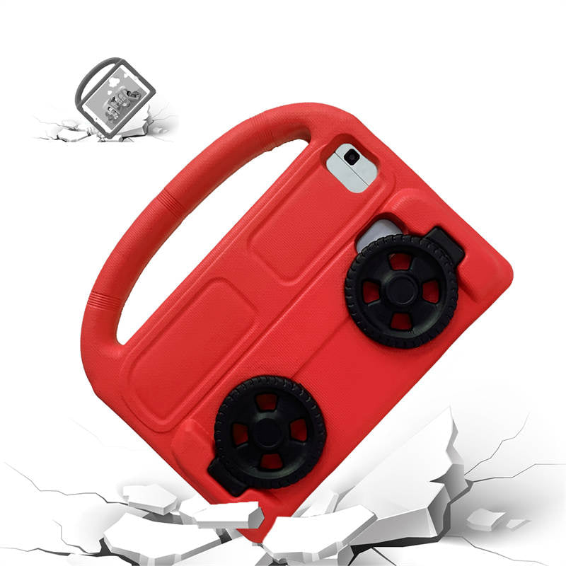 Wheel Samsung Tablet Tablet Case For 8.0inch Tab A 3 4 E/8.7inch Tab A7lite Shockproof Stand Cover With Handle Stand-Red