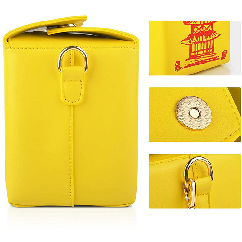 Fashion Crossbody Bag Chinese Takeout Box Style Clutch Bag for Girl-Yellow