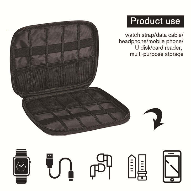 Watch Band Storage Organizer Holds 10 Watch Bands Travel Watch Straps Carrying Case Watch Band Storage Bag-Grey