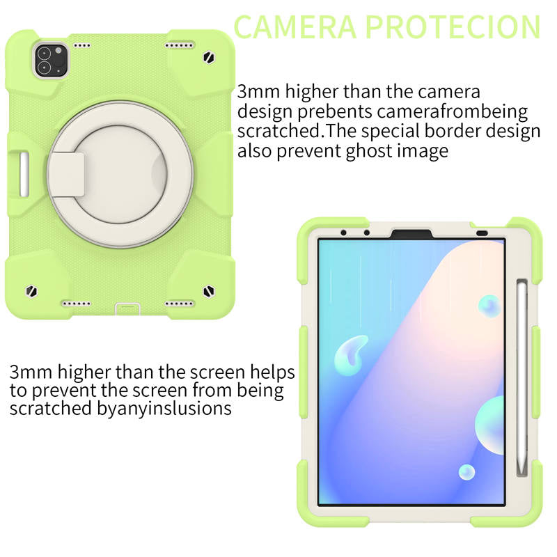 iPad Case For iPad Air 5 with 360¡ãSwivel Stand-Matcha Green