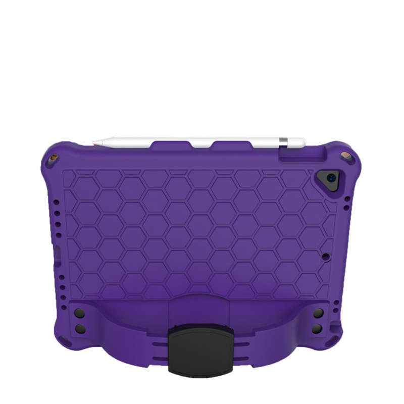 Hive iPad Case For iPad 5/6/Pro 9.7/iPad9.7 Durable Stand Cover With Shoulder Strap-PurpleBlack