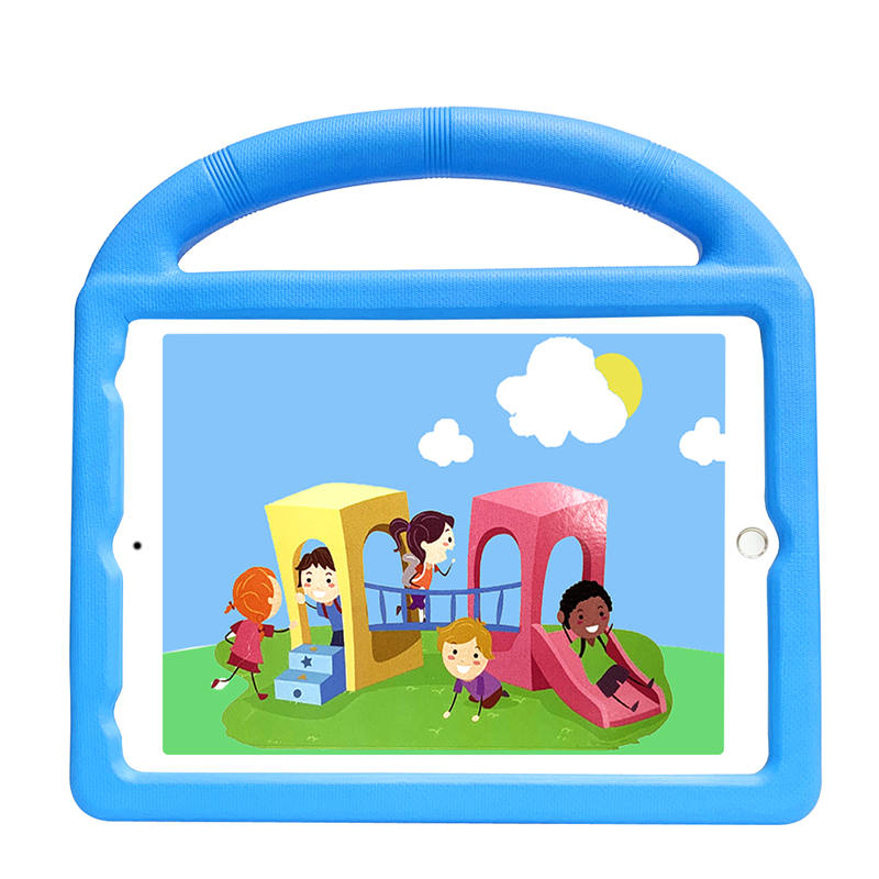 Wheel iPad Case For iPad 9.7inch Air1/2 Pro9.7 Shockproof Stand Cover With Handle Stand-Blue