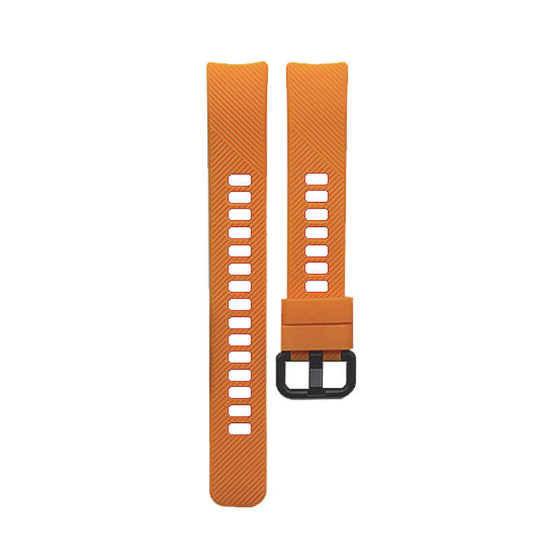 HWRY Silicone Watch Band Quick Release Strap Replacement Wristband For Huawei Band 4/5 And Honor Band 4/5 For Women-Orange