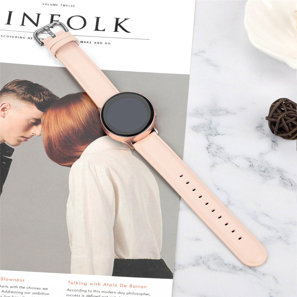 Fashion Leather Watch Band For Samsung Galaxy Watch 42/46mm Gear S3 Frontier/Classic(Pink)