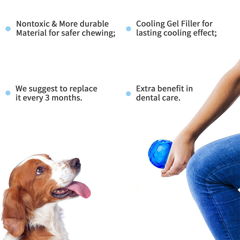 Pet Molars Chew Toys Squeaky Balls for Dogs Teething Cleaning-Skull ball