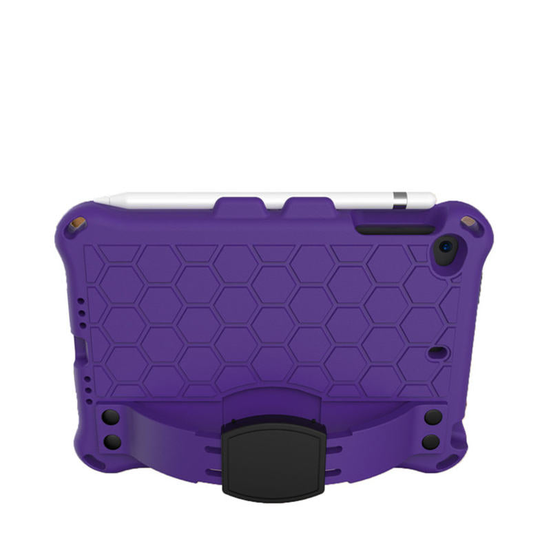Hive iPad Case For iPad Mini 1/2/3/4/5 Durable Stand Cover With Shoulder Strap-PurpleBlack