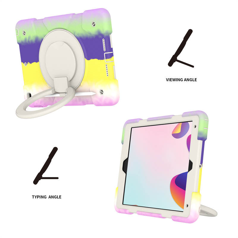 iPad Case For iPad 10.2 with 360¡ãSwivel Stand-Colorful Purple