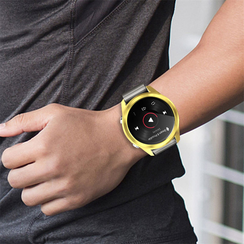TPU Screen Protector Case For Huawei Watch GT2 42mm&46mm with HD Tempered Glass-Gold