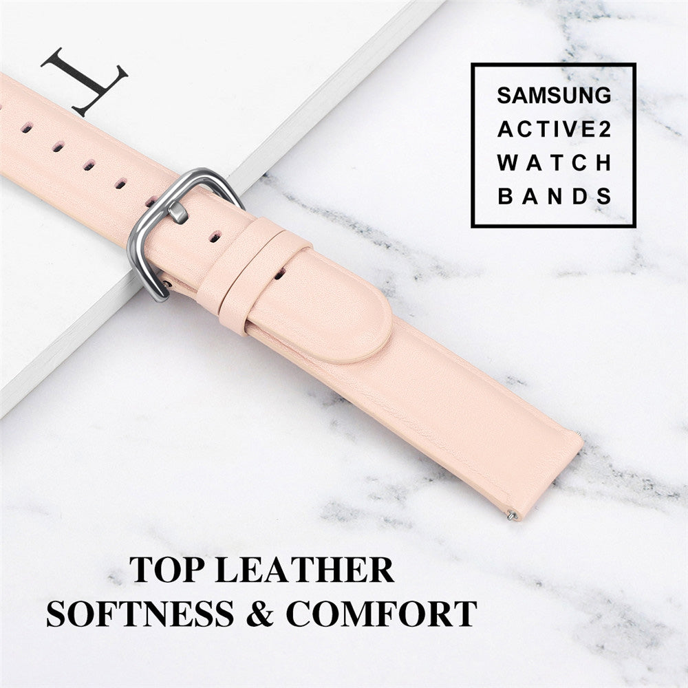 Fashion Leather Watch Band For Samsung Galaxy Watch 42/46mm Gear S3 Frontier/Classic(Pink)