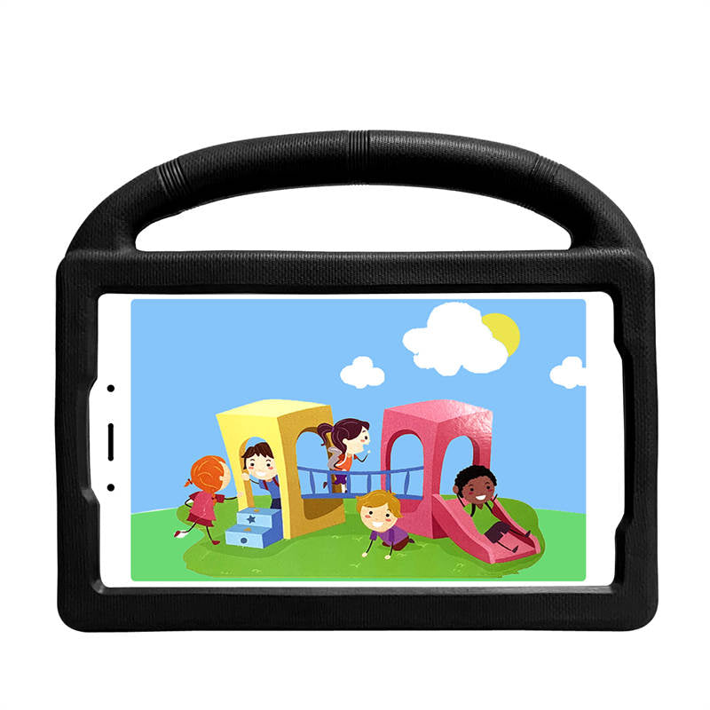 Wheel Samsung Tablet Tablet Case For 8.0inch Tab A 3 4 E/8.7inch Tab A7lite Shockproof Stand Cover With Handle Stand-Black