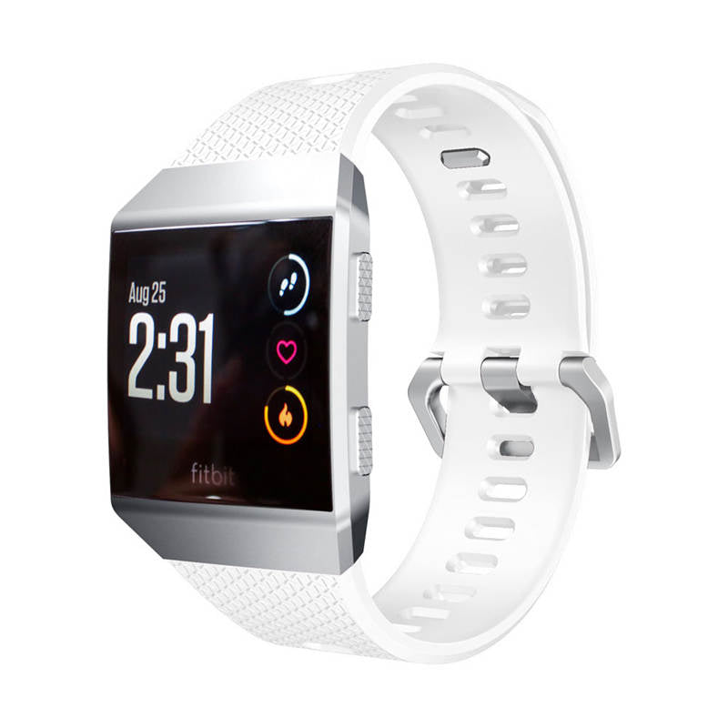 Soft Silicone Band For Fitbit Ionic Smart Watch Replacement Accessories-White