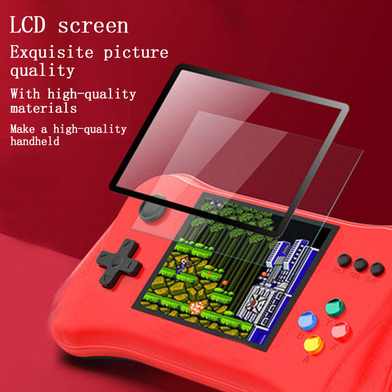 3.5 in Color Screen Handheld Game Console 500 Classic Games Support TV Connection -Red