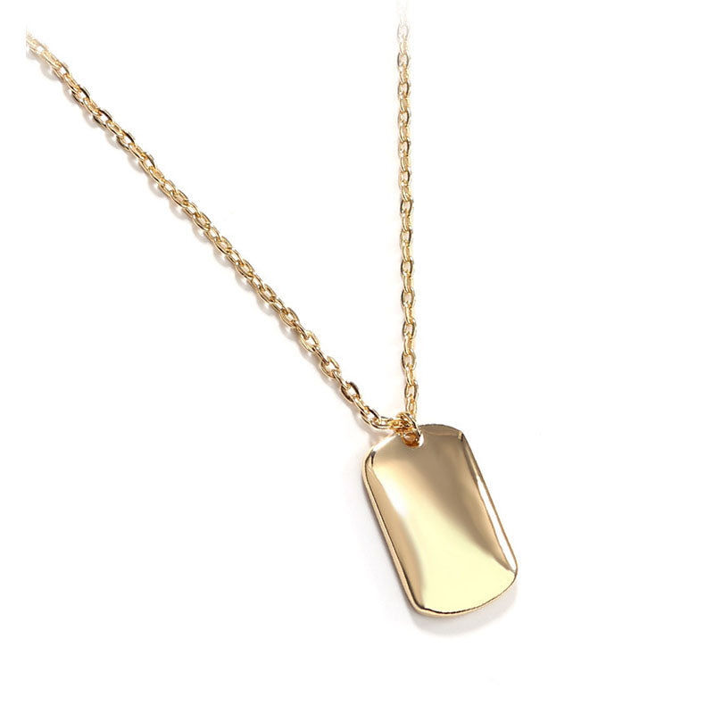 Leopard Print Pendant Necklace Paper Clip Clavicle Chain for Women