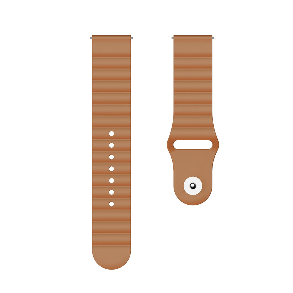 Wave Style Silicone Watch Band For Samsung Galaxy Watch 42/46mm Gear S3 Frontier/Classic(Ginger)
