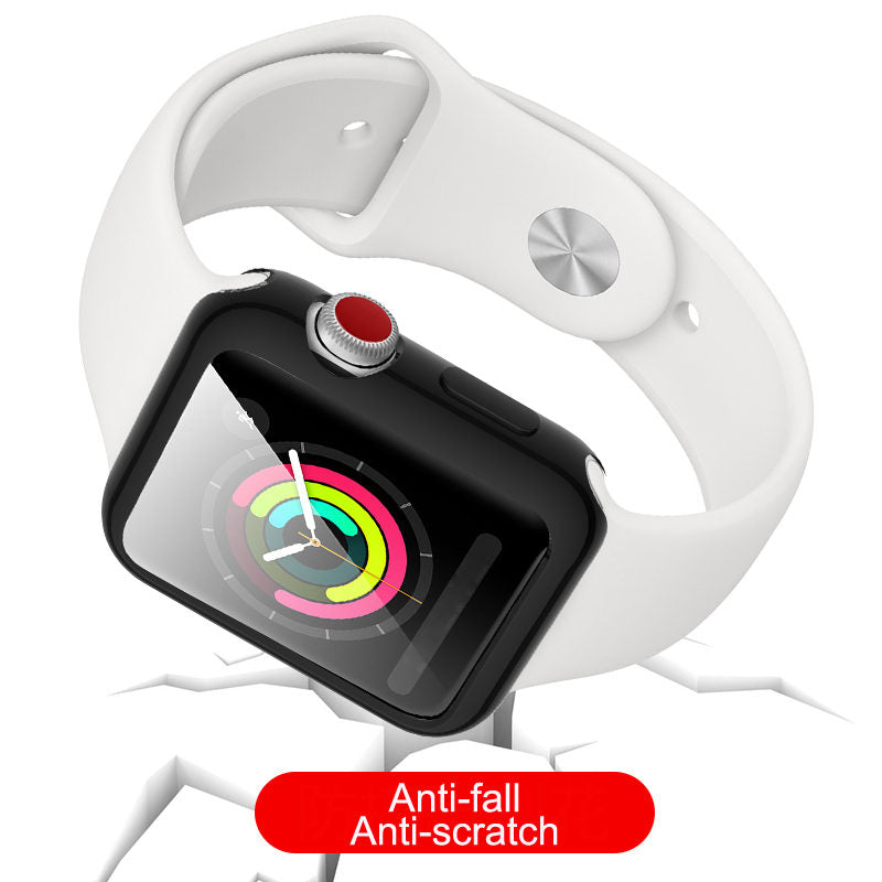 TPU Plated Cover Scratch-Proof Smartwatch Protective Case for iWatch Series SE/6/5/4/3/2/1-Black
