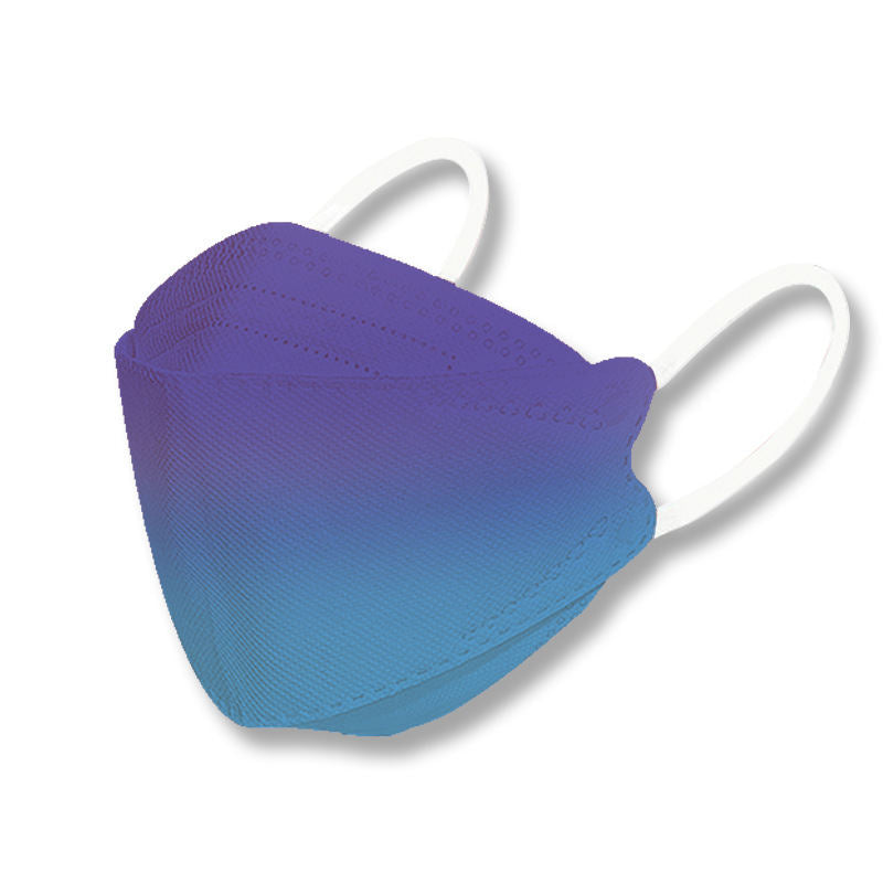 50Pcs Gradient Face Mask 3-Ply Protection Safty Masks For Adults-Dark Blue Purple