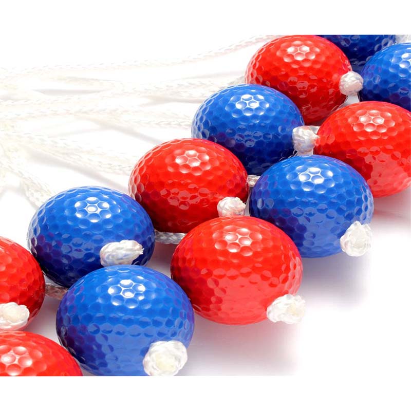 6 Pcs Ladder Toss Ball Replacement Set Kid Safe Soft Rubber Golf Balls-Red+Blue