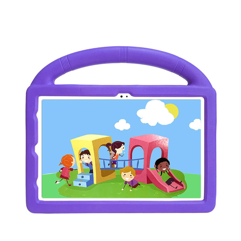 Wheel Samsung Tablet Case For Tab S P6 Lite/A7 (2020)/S5E (2019) Shockproof Stand Cover With Handle Stand-Purple