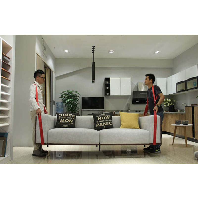 2 Person Lifting and Moving Straps for Move and Carry Furniture up to 300kg-Red