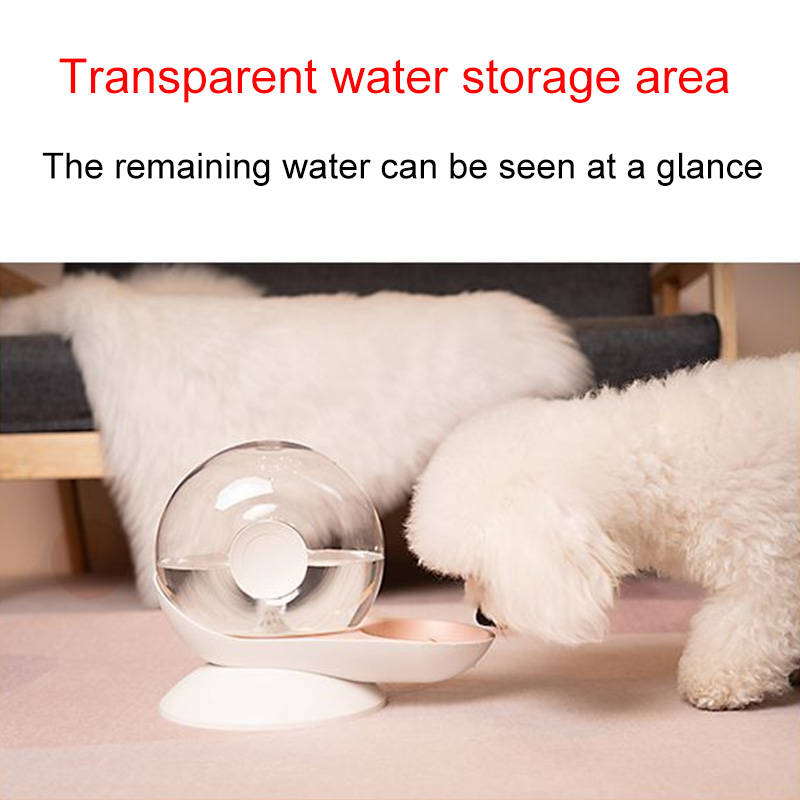 Pet Water Dispenser Bubble Snail Shaped Water Feeder Automatic Drinking-Pink