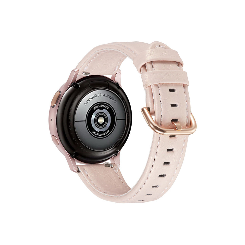 Shell Pattern Leather Watch Band For Samsung Galaxy Watch 42/46mm Gear S3 Frontier/Classic(Pink)