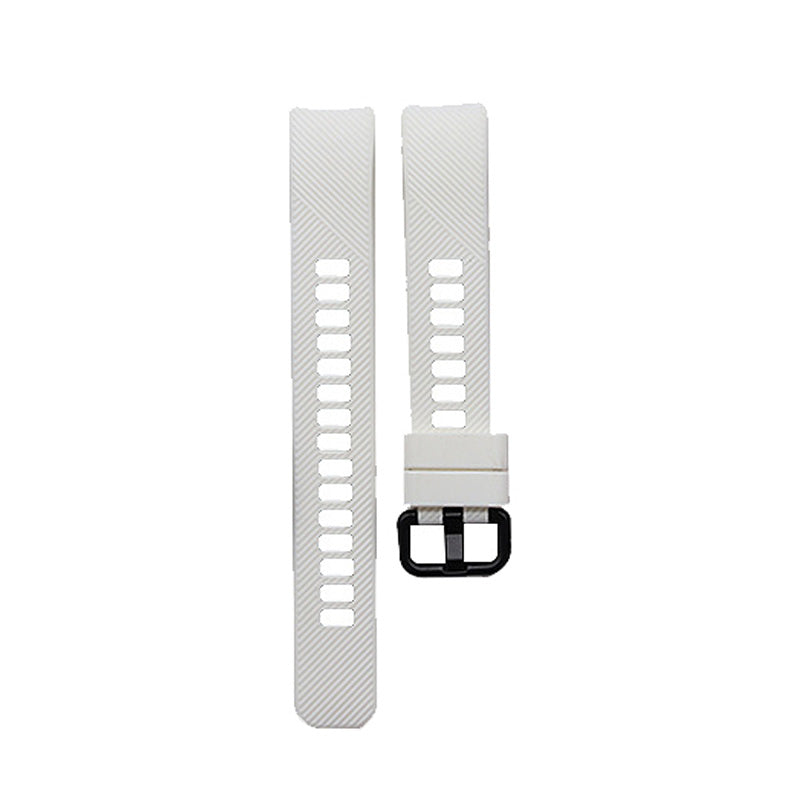 HWRY Silicone Watch Band Quick Release Strap Replacement Wristband For Huawei Band 4/5 And Honor Band 4/5 For Women-White