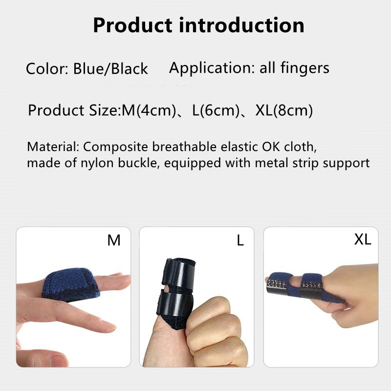 Breathable Finger Splint Built-in Aluminum Support for Pain Relief Knuckle Fixation-Blue