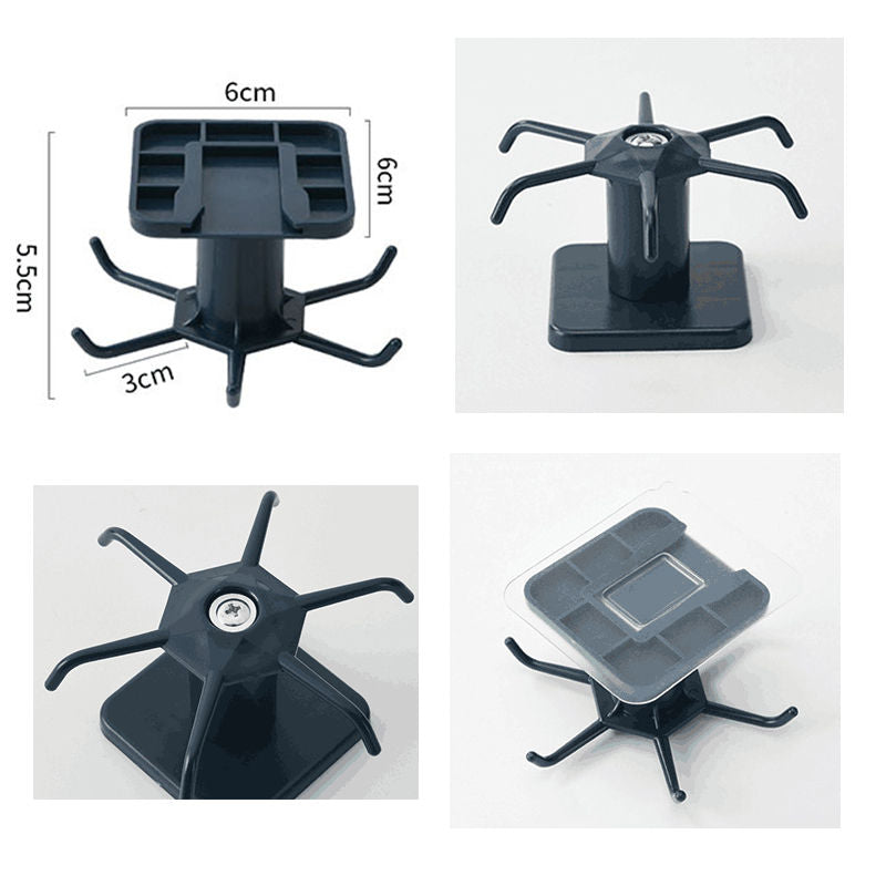 Home & Living2 Pack Under Cabinet Utensil Holder Hanger Hook for Kitchen and Bathroom -Black