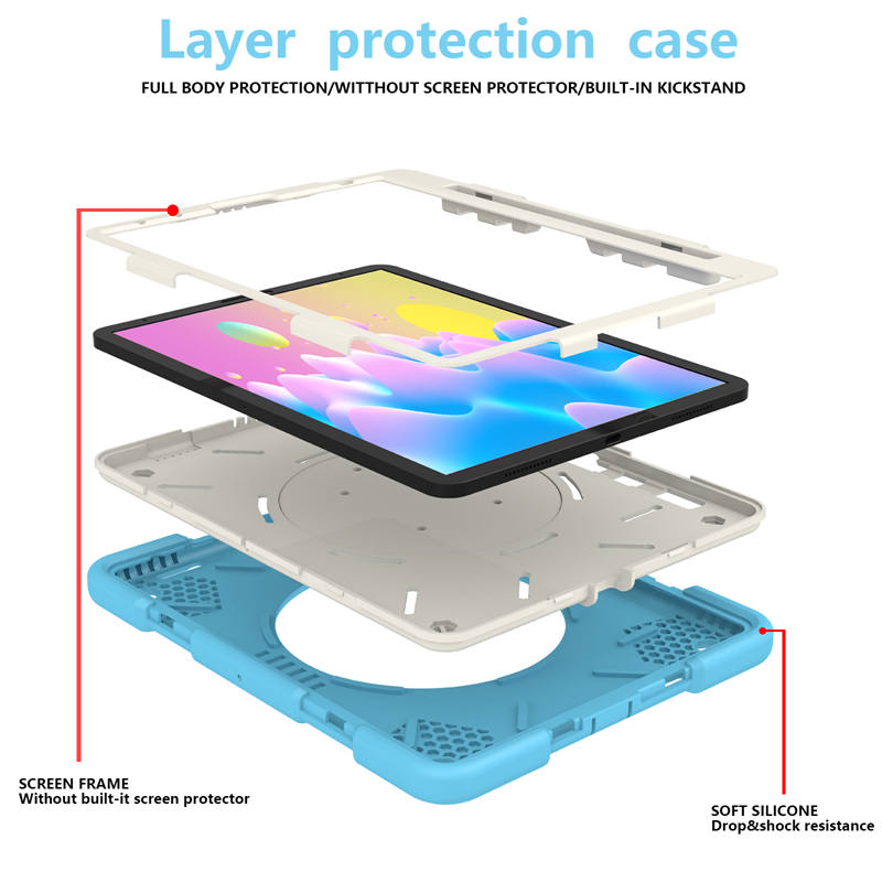 iPad Case For iPad Air 5 with 360¡ãSwivel Stand-Sky Blue