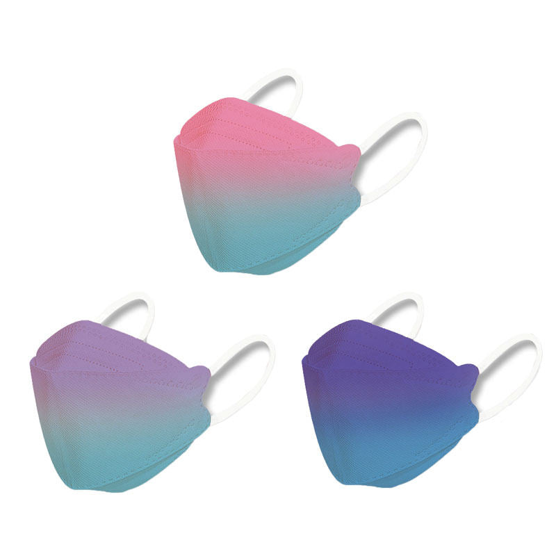 30Pcs Gradient Face Mask 3-Ply Protection Safty Masks For Adults-Mix
