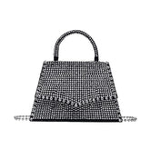 Glitter Rhinestone Crossbody Evening Bag Bling Clutch Purse for Women-Silver