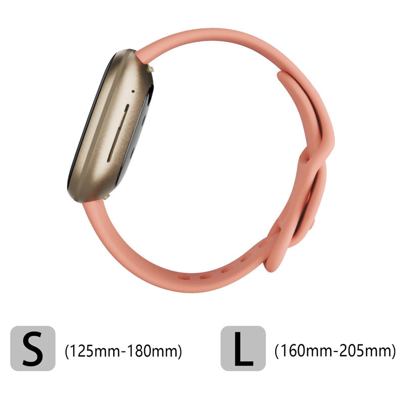Soft Silicone Sport Replacement Strap For Fitbit Versa 3/Fitbit Sense Small Large-Red