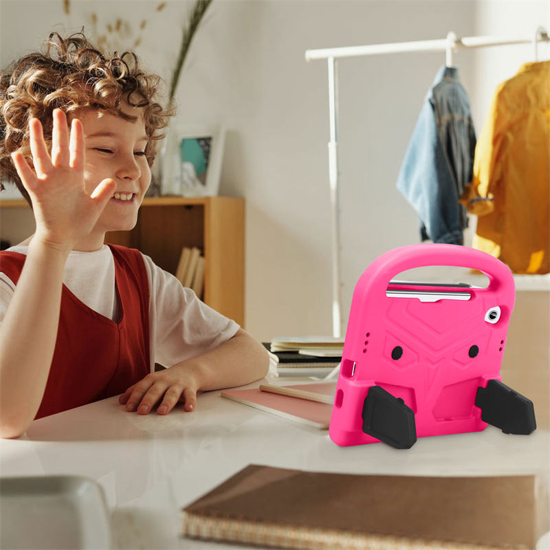 Sparrow iPad Case Kids Safe Shockproof Handle Stand Cover For Mini6-Pink