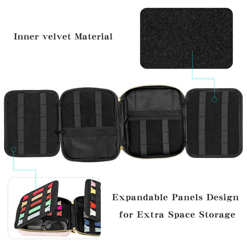Watch Bands Storage Bag Up to 16 Watch Bands Organizer Travel Watch Straps Carrying Case Pouch-Blue