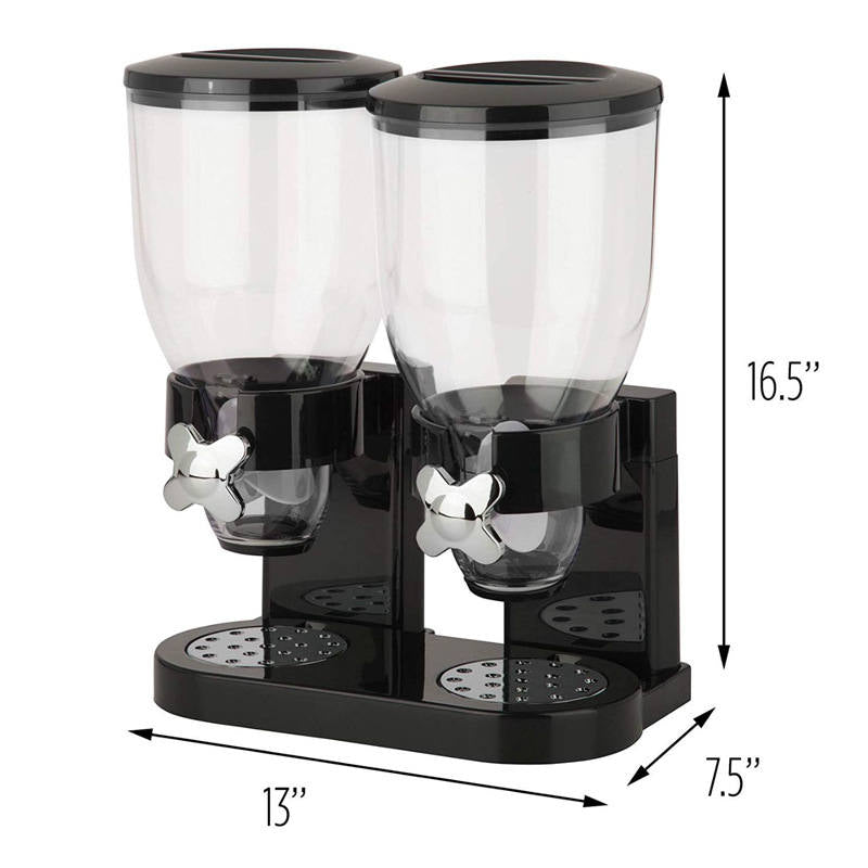 Dry Food Cereal Control Convenient Storage Dual Control White