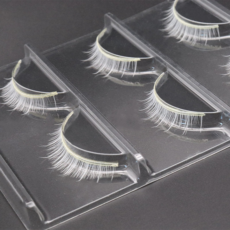 3 Pairs White False Eyelashes Anime Cosplay Extension Party Lashes