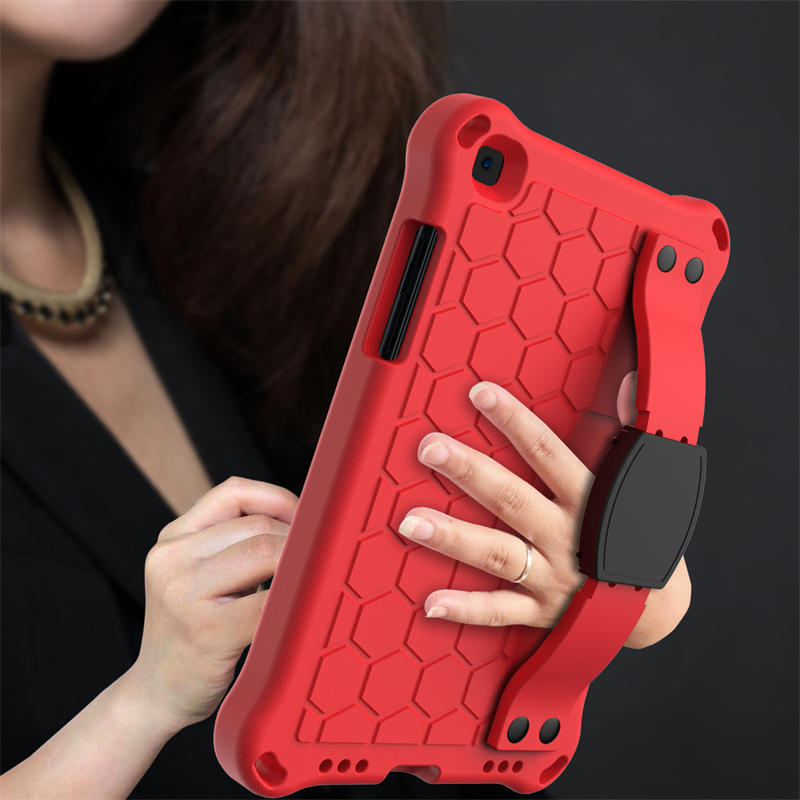 Hive SamSung Tab A 8.0 T380/T385/T387/T377/T330 Tablet Case Durable Stand Cover With Shoulder Strap-RedBlack