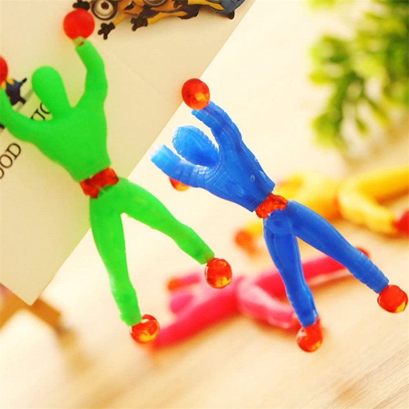 24 Packs Climbing Man Creative Tricky Toys Sticky Wall Climber Rolling Toy Party Gift